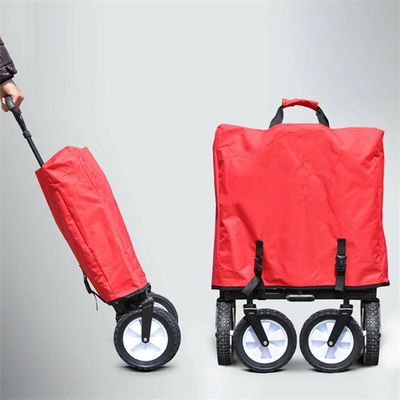 Mode-zusammenklappbarer Garten-Wagen-roter zusammenklappbarer für den praktischen Gebrauchlastwagen im Freien