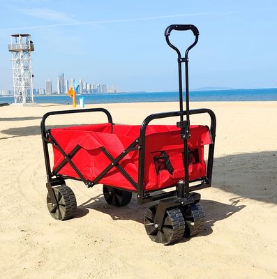 Breite Rad-praktischer faltbarer Strand-Wagen, der industriellen Speicherfalten-Lastwagen schweißt