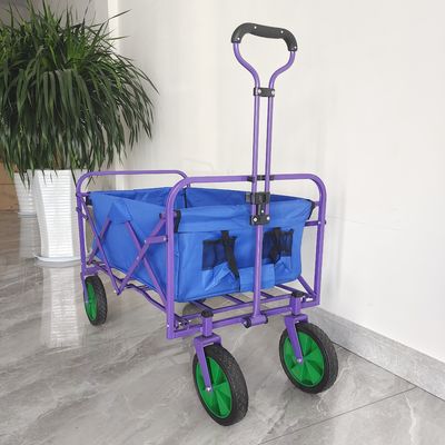 Doppelschicht-Stoff-kampierender Wagen 8 Zoll PVC-Rad-tragbarer Handlaufkatzen-Falten-Lastwagen