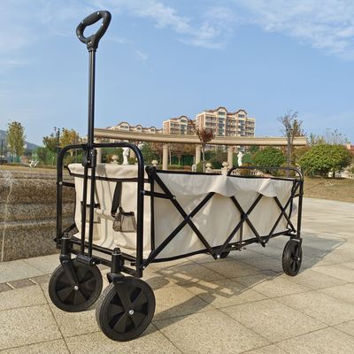 Weiß erweiterte Vierräder Camping Garten Klappwagen Halter Klapptisch PVC-Rad