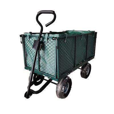 Heavy Duty Vierrad-Metallnetz-Gartenwagen - perfekt für Outdoor-Aufgaben
