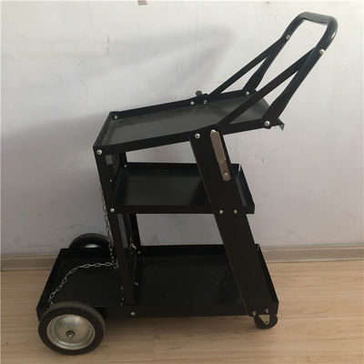 Schwarzer Reihen Mig-Schweißer-Cart Rolling Welding-Wagen des Eisen-3 mit Fach-Tanklagerung