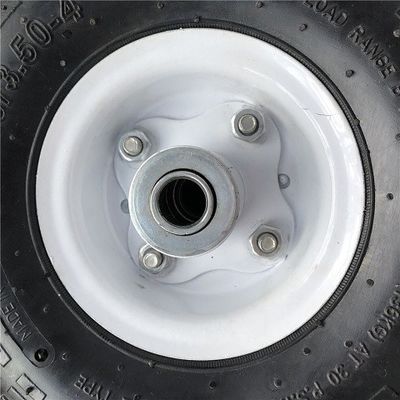 350 4 weißer Rim Sack Barrow Wheel 10 Zoll-Gummischubkarrenräder für Laufkatzen