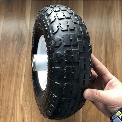 350 4 weißer Rim Sack Barrow Wheel 10 Zoll-Gummischubkarrenräder für Laufkatzen