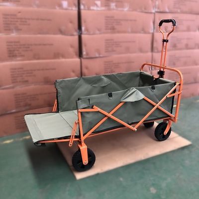 PVC-Rad-orange faltender Lastwagen-tragbarer Strand-Laufkatzen-Wagen-kampierender Lastwagen