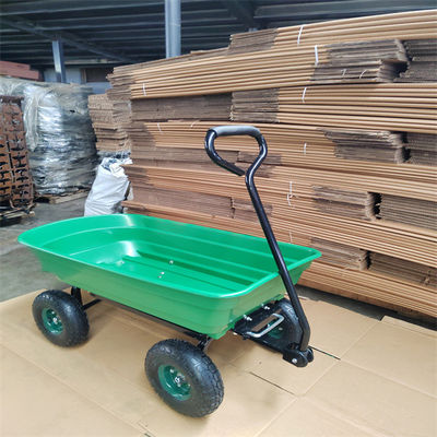 Garten-Dump-Wagen-Garten Tipper Cart With Pneumatic Tires des Rad-75L 4