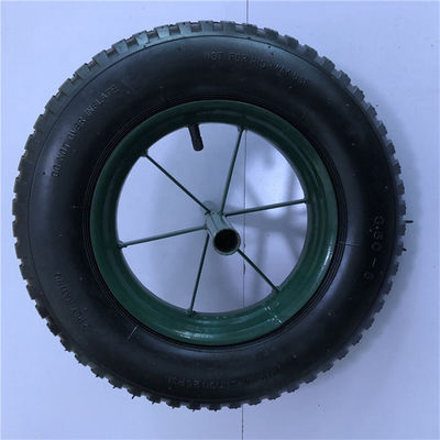 3.50-8 pneumatische Laufkatzen-Rad-kleine pneumatische Gummischubkarrenrad-Gießmaschine
