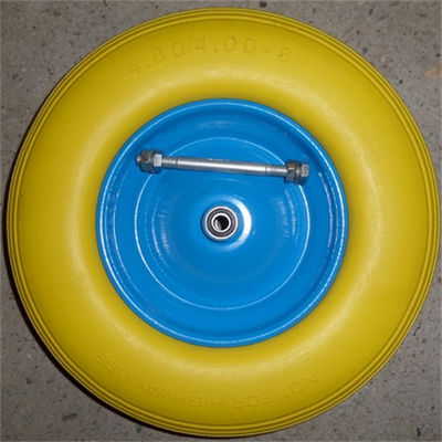 4.00-8 feste pneumatische Rad-flache freie Reifen-Polyurethan-Falten-Lastwagen-Strand-Räder