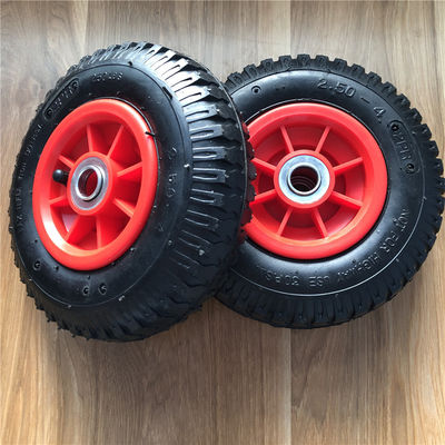 250-4 Plastik-Handlaufkatzen-Räder Rim Pneumatic Trolley Wheelss 21CM pneumatisch