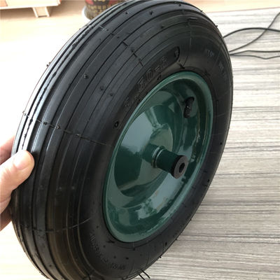 350-8 ermüdet grüne Stahl-pneumatische Laufkatze Rim Cart Pneumatic Wheels Rubbers Schubkarre