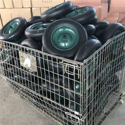 350-8 ermüdet grüne Stahl-pneumatische Laufkatze Rim Cart Pneumatic Wheels Rubbers Schubkarre