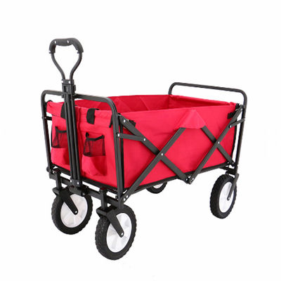 Mode-zusammenklappbarer Garten-Wagen-roter zusammenklappbarer für den praktischen Gebrauchlastwagen im Freien