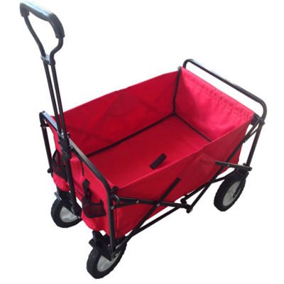 Mode-zusammenklappbarer Garten-Wagen-roter zusammenklappbarer für den praktischen Gebrauchlastwagen im Freien