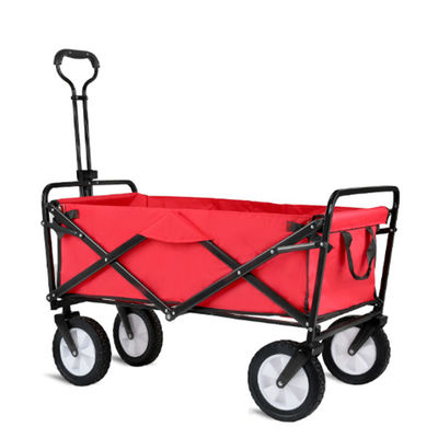 Mode-zusammenklappbarer Garten-Wagen-roter zusammenklappbarer für den praktischen Gebrauchlastwagen im Freien