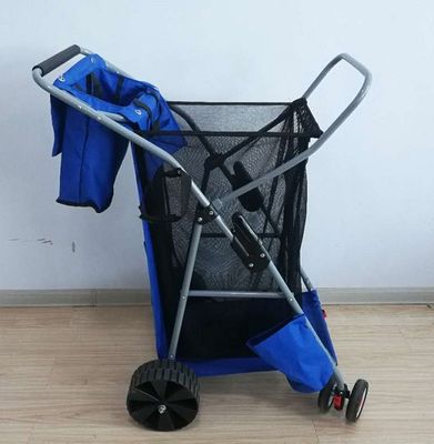 Gewebe-Falte 600D Oxford, die Wagen-zusammenklappbare Fischereilaufkatze mit großem Rad fischt