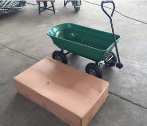 Polygarten-Dump-Wagen-große Kapazitäts-Polydump-Wagen des körper-75L mit dem Spitzen von Funktion