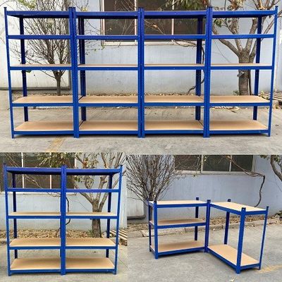 Reihen-Speicher-Garagen-Metallfachbodenregallager MDF Boltless Schwerlastregal-5