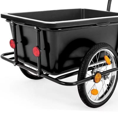 Schwarzer faltender Handlaufkatzen-dauerhafter Fahrrad-Fahrrad-Fracht-Gepäck-Anhänger