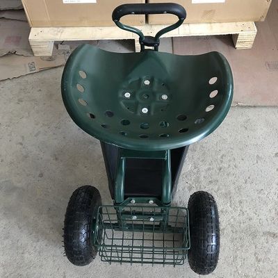 Verstellbares Garten-Rollen bearbeitet Seat, das Seat für Gartenarbeitlaufkatze mit Schwenker Seat rollt