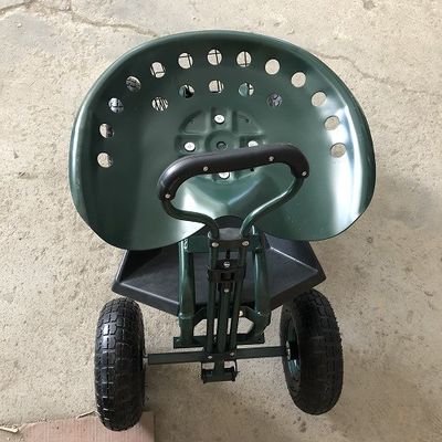 Verstellbares Garten-Rollen bearbeitet Seat, das Seat für Gartenarbeitlaufkatze mit Schwenker Seat rollt