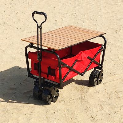 Breite Rad-praktischer faltbarer Strand-Wagen, der industriellen Speicherfalten-Lastwagen schweißt