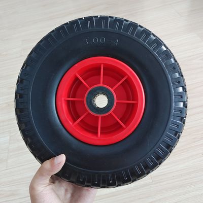 300-4 roter Rim Rubber Wheel 10 Zoll-Reifen-Garten-Wagen-Schubkarre-pneumatische Räder