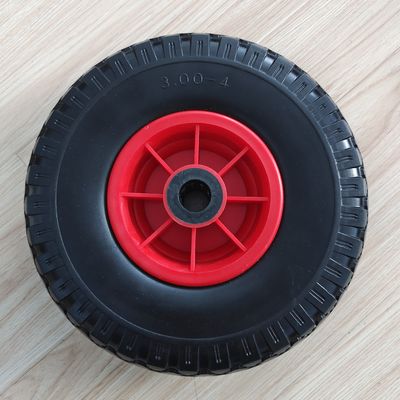 300-4 roter Rim Rubber Wheel 10 Zoll-Reifen-Garten-Wagen-Schubkarre-pneumatische Räder