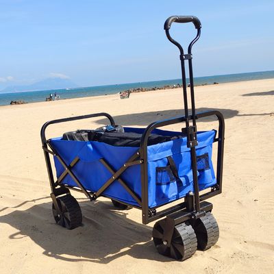 Faltender kampierender breiter pp. Rad-große Kapazitäts-zusammenklappbarer Strand-Lastwagen-Wagen des Wagen-