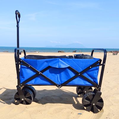 Faltender kampierender breiter pp. Rad-große Kapazitäts-zusammenklappbarer Strand-Lastwagen-Wagen des Wagen-