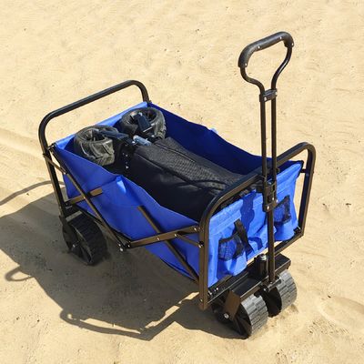 Faltender kampierender breiter pp. Rad-große Kapazitäts-zusammenklappbarer Strand-Lastwagen-Wagen des Wagen-