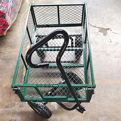Luft-Rad Mesh Cart Heavy Duty Metals Mesh Garden Cart 350-4 des Garten-75L