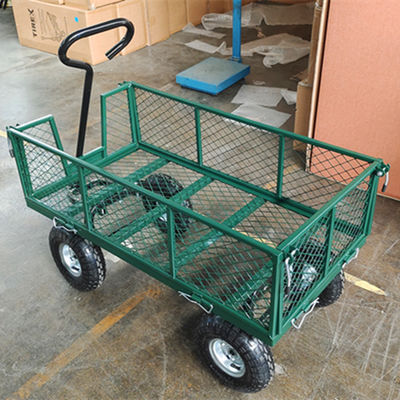Luft-Rad Mesh Cart Heavy Duty Metals Mesh Garden Cart 350-4 des Garten-75L