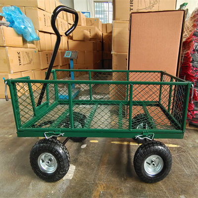 Luft-Rad Mesh Cart Heavy Duty Metals Mesh Garden Cart 350-4 des Garten-75L
