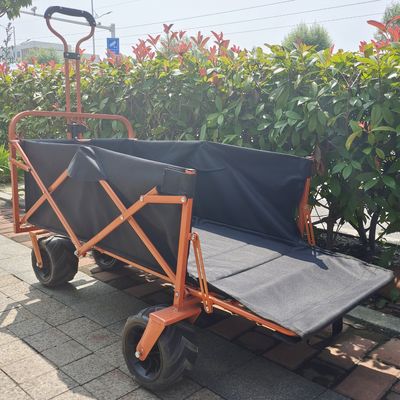 Rückseiten-öffnender Struktur-Falten-Strand-Lastwagen-Wagen-breite Rad-kampierender Wagen