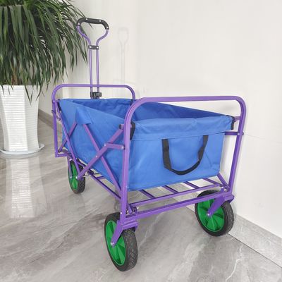 Doppelschicht-Stoff-kampierender Wagen 8 Zoll PVC-Rad-tragbarer Handlaufkatzen-Falten-Lastwagen