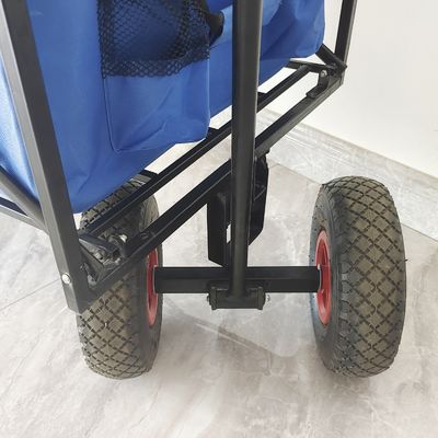 Edelstahl-Rahmen-dreht zusammenklappbarer faltender Lastwagen-pneumatischer Reifen tragbaren Garten-Wagen