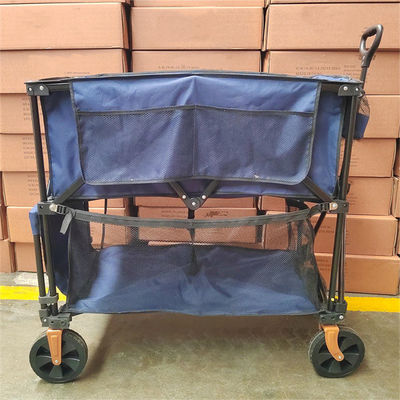 Doppelter Decker Collapsible Handle Folding Trolley-Wagen große Tragfähigkeit