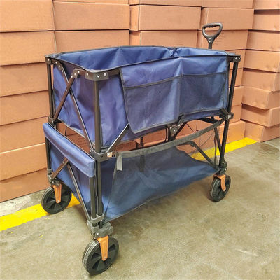Doppelter Decker Collapsible Handle Folding Trolley-Wagen große Tragfähigkeit