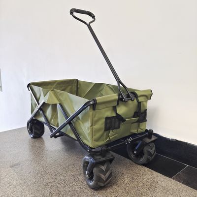 Breiter Rad-zusammenklappbarer Strand-Wagen-kampierender Wagen-Falten-Spaziergänger-Vielzwecklastwagen