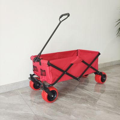 70 KG Kapazität Outdoor Camping Cart Große Räder Klappbare Strand-Rutschwagen