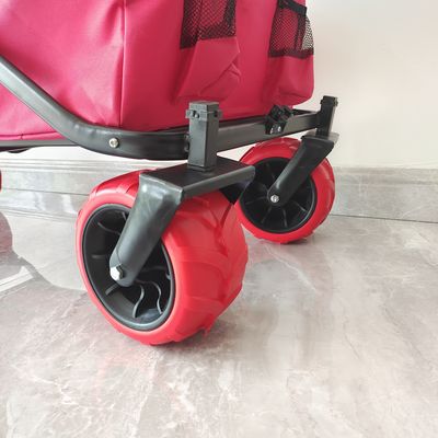70 KG Kapazität Outdoor Camping Cart Große Räder Klappbare Strand-Rutschwagen