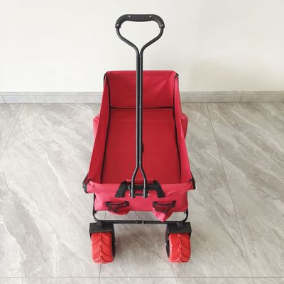 70 KG Kapazität Outdoor Camping Cart Große Räder Klappbare Strand-Rutschwagen