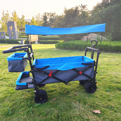 Camping-Nutzung Klappwagen Wagen Strandwagen mit verstellbarem Dach Kofferkorb
