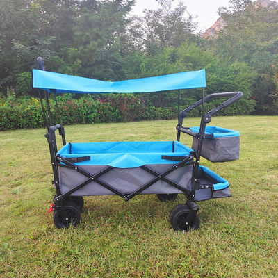 Camping-Nutzung Klappwagen Wagen Strandwagen mit verstellbarem Dach Kofferkorb