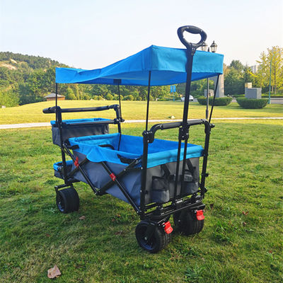 Camping-Nutzung Klappwagen Wagen Strandwagen mit verstellbarem Dach Kofferkorb