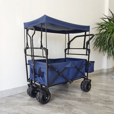 Zusammenklappbare Campingwagen Strand Trolley Wagen mit Dach Dollies Klappwagen