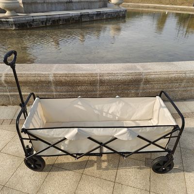 Weiß erweiterte Vierräder Camping Garten Klappwagen Halter Klapptisch PVC-Rad