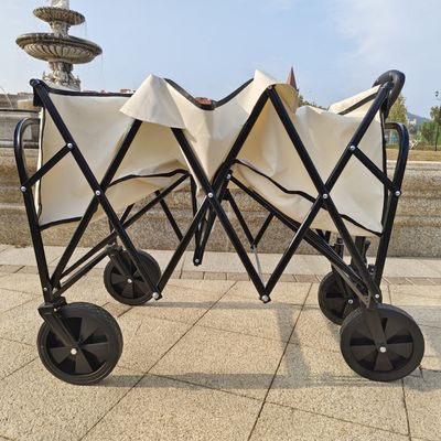 Weiß erweiterte Vierräder Camping Garten Klappwagen Halter Klapptisch PVC-Rad