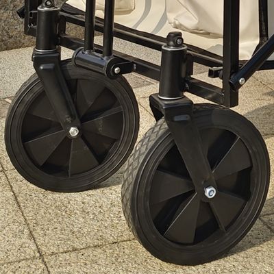 Weiß erweiterte Vierräder Camping Garten Klappwagen Halter Klapptisch PVC-Rad