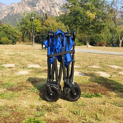 Schwere Campingwagenkarren mit verstellbarem Griff Klappwagen mit PU-Rädern